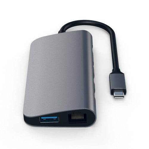 Satechi Type-C Multimedia Adapter 4K Ethernet Display-Port - Space Grey