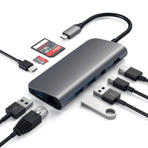 Satechi Type-C Multimedia Adapter 4K Ethernet Display-Port - Space Grey