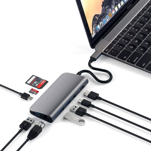 Satechi Type-C Multimedia Adapter 4K Ethernet Display-Port - Space Grey