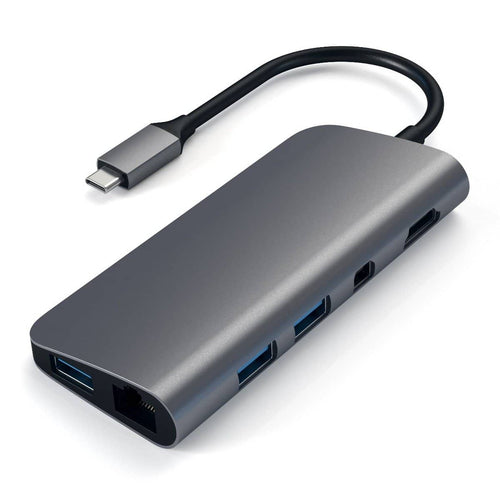 Satechi Type-C Multimedia Adapter 4K Ethernet Display-Port - Space Grey