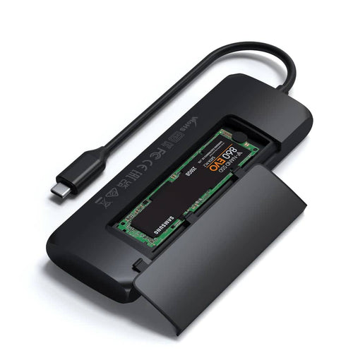 Satechi USB-C Hybrid Multiport Adapter with SSD Enclosure (Black)