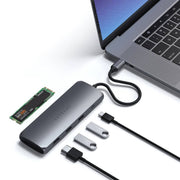 Satechi USB-C Hybrid Multiport Adapter with SSD Enclosure (Space Grey)