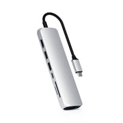 Satechi USB-C Slim Multiport with Ethernet Adapter - Silver