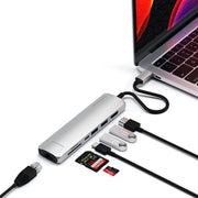 Satechi USB-C Slim Multiport with Ethernet Adapter - Silver