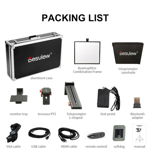 Desview T17 Professional Broadcast Teleprompter