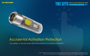 Nitecore TIKI GITD Blue glow in the dark 300 lumen keychain light