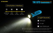 Nitecore TIKI GITD Blue glow in the dark 300 lumen keychain light