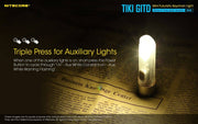 Nitecore TIKI GITD Blue glow in the dark 300 lumen keychain light