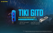 Nitecore TIKI GITD Blue glow in the dark 300 lumen keychain light