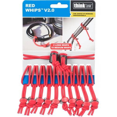 Think Tank Photo Red Whips Bungie Cable Ties V2.0