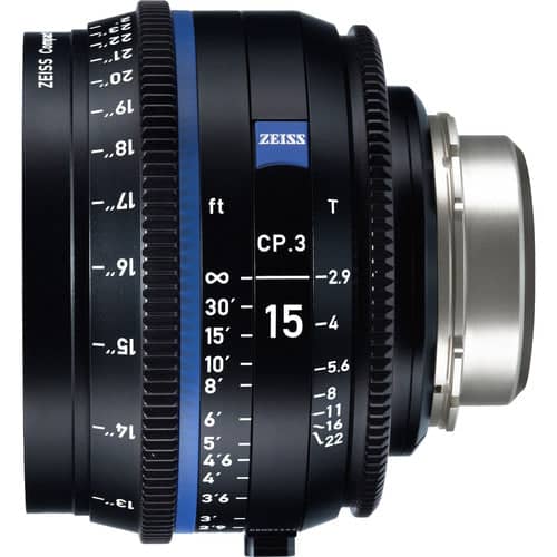 Zeiss CP.3 15mm/T2.9 Feet Compact Prime Cine Lens for Canon EF Mount