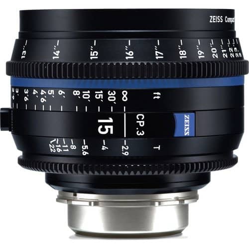Zeiss CP.3 15mm/T2.9 Feet Compact Prime Cine Lens for Canon EF Mount