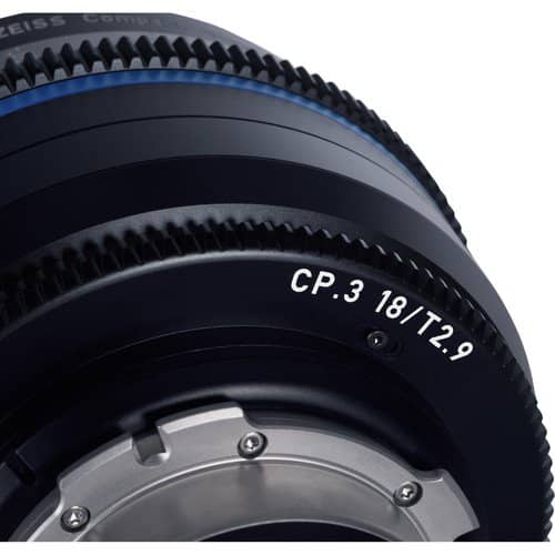  Zeiss CP.3 18mm/T2.9 Feet Compact Prime Cine Lens for Canon EF Mount