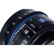  Zeiss CP.3 18mm/T2.9 Feet Compact Prime Cine Lens for Canon EF Mount