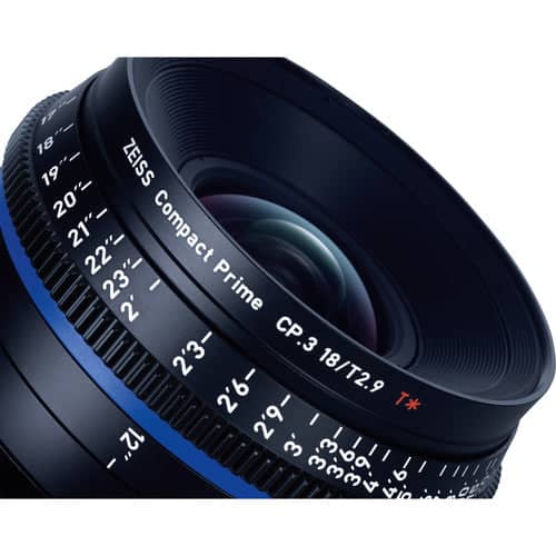 Zeiss CP.3 18mm/T2.9 Feet Compact Prime Cine Lens for Canon EF Mount