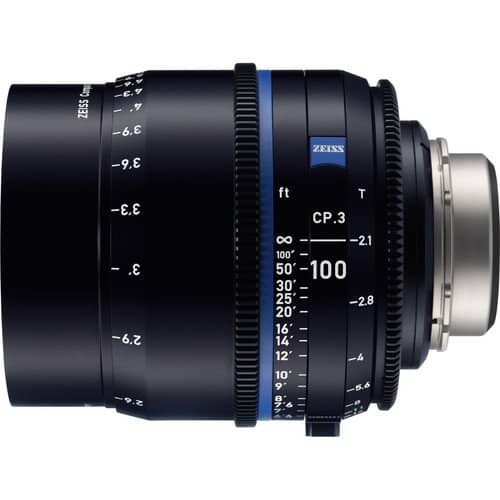 Zeiss CP.3 100mm/T2.1 Feet Compact Prime Cine Lens for PL Mount